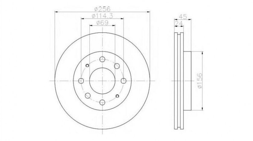 Disc de frana Mitsubishi GALANT Mk IV limuzina (E3_A) 1987-1993 #2 09564010