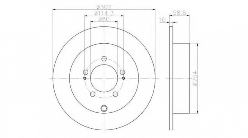 Disc de frana Mitsubishi OUTLANDER II (CW_W) 2006-2012 #3 08A75510