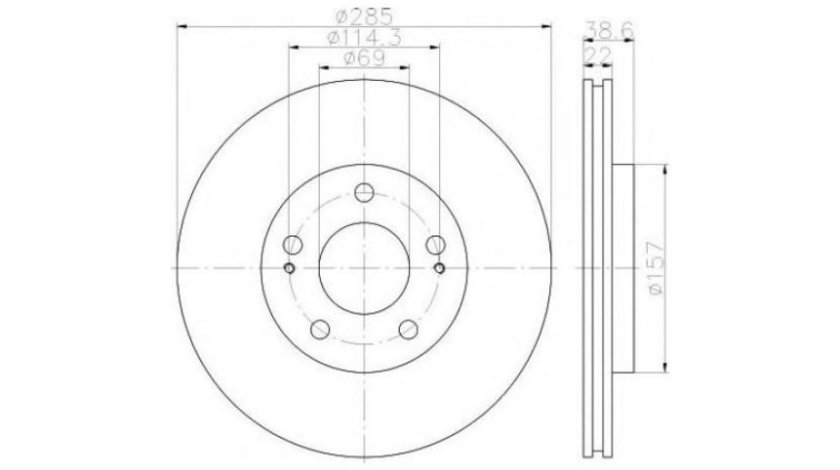 Disc de frana Mitsubishi SHOGUN PININ (H6_W, H7_W) 1999-2007 #2 0986479470