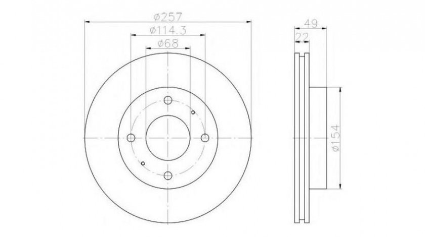 Disc de frana Nissan 200 SX (S13) 1988-1995 #2 09544910