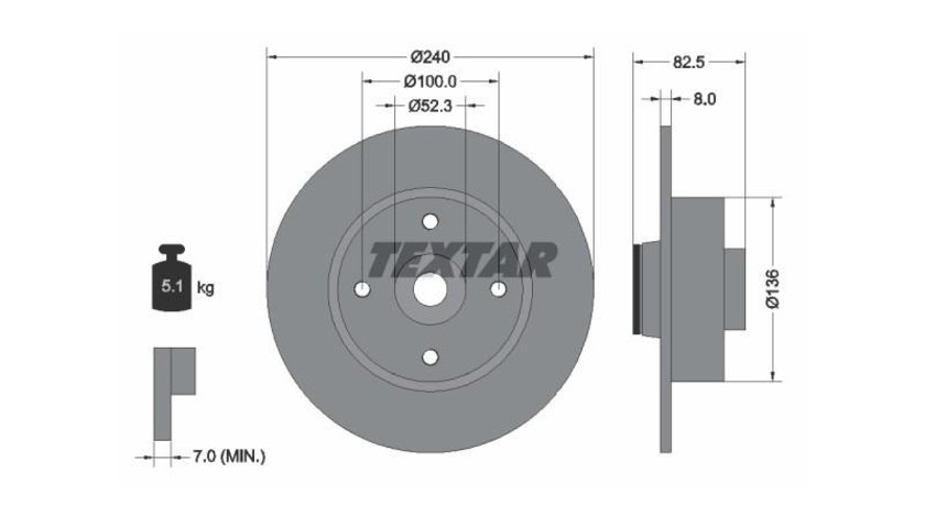 Disc de frana Nissan TIIDA hatchback (C11X) 2007-2016 #2 08A14110