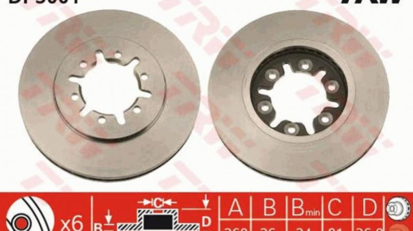 Disc de frana Nissan URVAN caroserie (E24) 1986-1997 #2 09525510