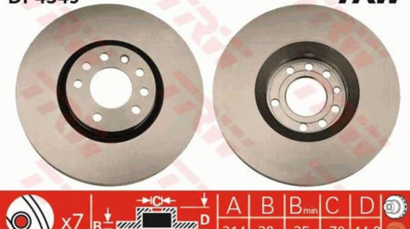 Disc de frana Opel VECTRA C GTS 2002-2016 #2 0986479143