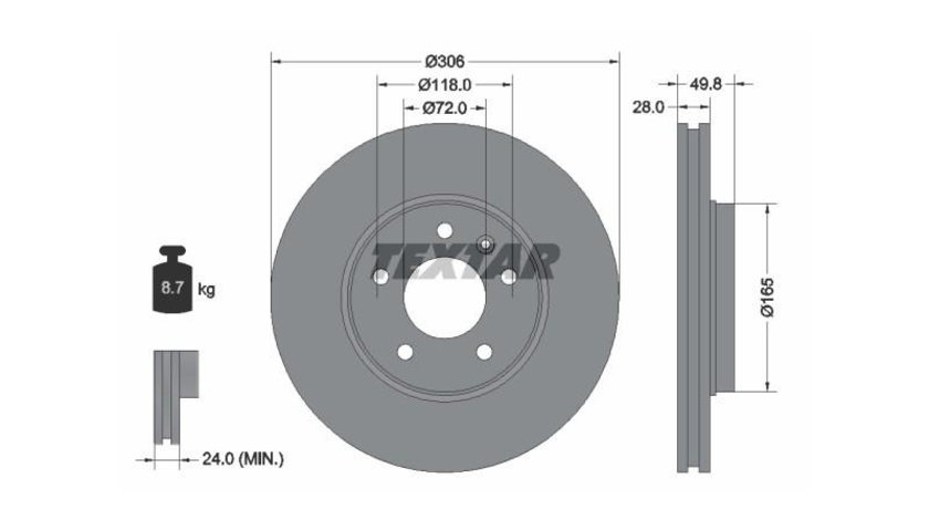 Disc de frana Opel VIVARO caroserie (F7) 2001-2016 #2 012542116638