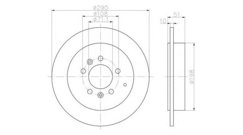 Disc de frana Peugeot 607 (9D, 9U) 2000-2016 #2 08771620