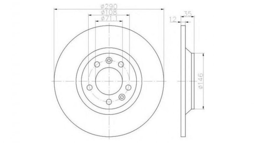 Disc de frana Peugeot 607 (9D, 9U) 2000-2016 #3 08868210