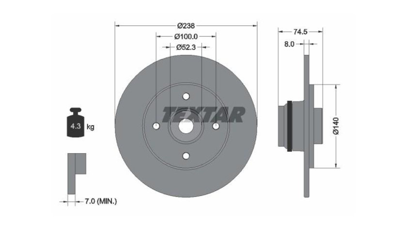 Disc de frana Renault CLIO Mk II (BB0/1/2_, CB0/1/2_) 1998-2016 #2 08583420