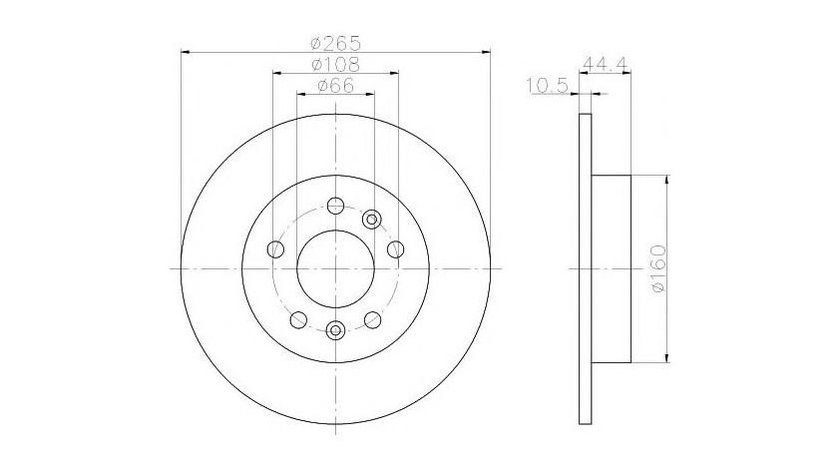 Disc de frana Renault LAGUNA I (B56_, 556_) 1993-2001 #2 08564550