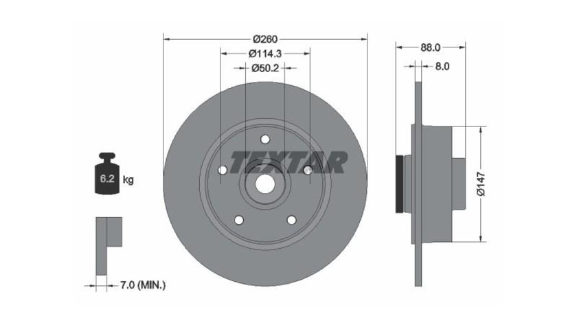 Disc de frana Renault MEGANE CC (EZ0/1_) 2010-2016 #2 0197852