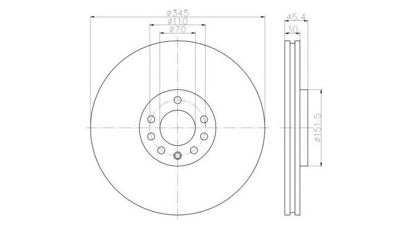 Disc de frana Saab 9-3 Cabriolet (YS3F) 2003-2016 #2 0986479A24