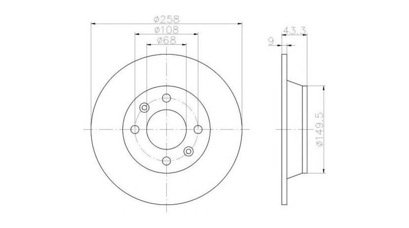 Disc de frana Saab 900 (AC4, AM4) 1979-1993 #2 08503710