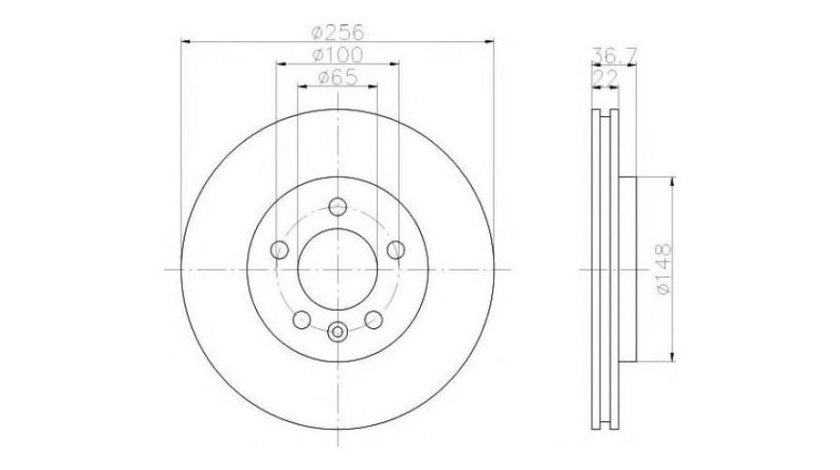 Disc de frana Seat SEAT LEON (1M1) 1999-2006 #2 0986478482