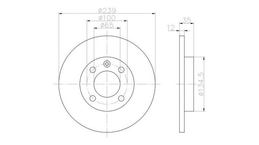 Disc de frana Seat SEAT TOLEDO (1L) 1991-1999 #2 010506107198