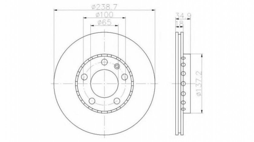 Disc de frana Skoda FABIA Praktik 2001-2007 #2 08809430