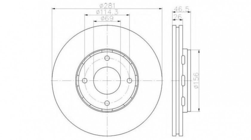 Disc de frana Smart FORFOUR (454) 2004-2006 #2 1421551