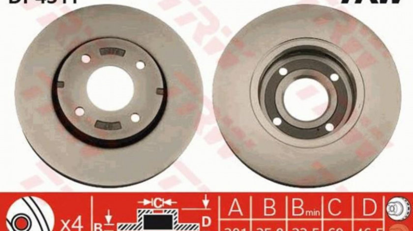 Disc de frana Smart FORFOUR (454) 2004-2006 #2 1421551