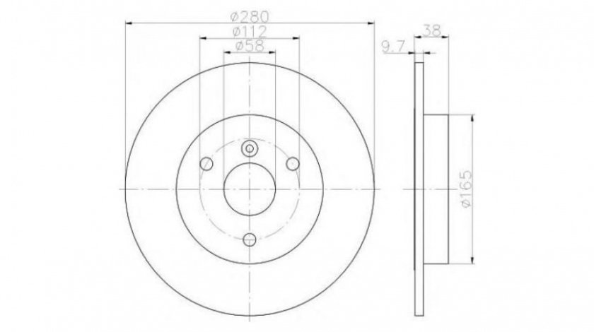 Disc de frana Smart FORTWO cupe (451) 2007-2016 #2 08816310