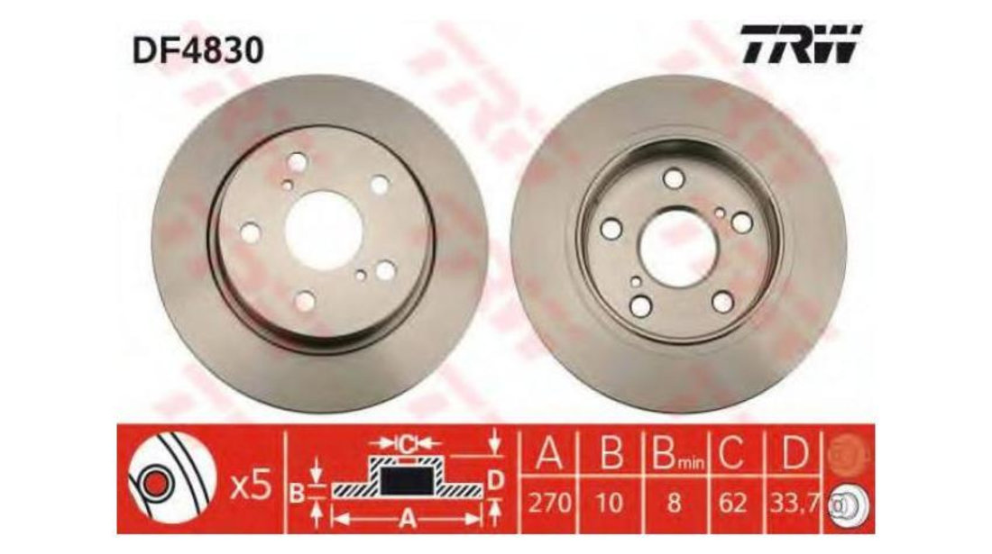 Disc de frana Toyota AURIS TOURING SPORTS (ADE18_, ZWE18_, ZRE18_) 2013-2016 #3 08A91210