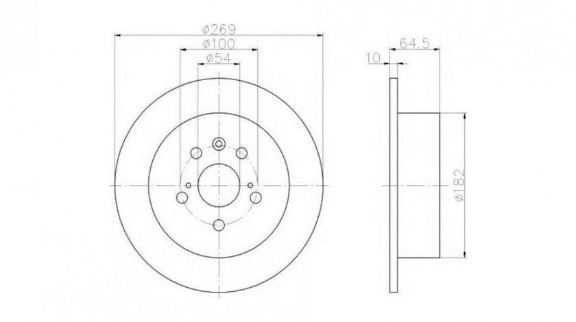 Disc de frana Toyota CAMRY (_V2_) 1986-1993 #2 08562510