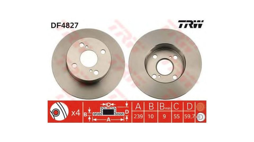 Disc de frana Toyota COROLLA hatchback (_E11_) 1997-2002 #2 08A35610