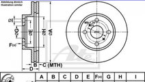 Disc de frana Toyota COROLLA Liftback (_E11_) 1997...