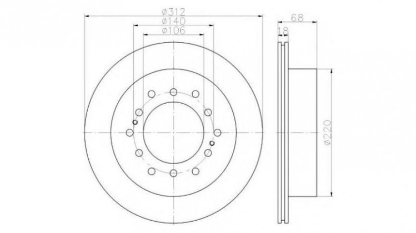 Disc de frana Toyota LAND CRUISER 80 (_J8_) 1990-1998 #2 0986479R57