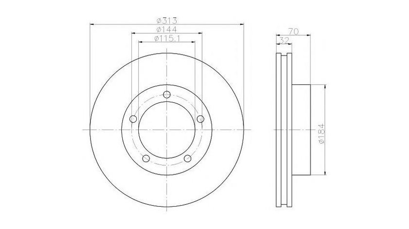 Disc de frana Toyota LAND CRUISER AMAZON (FZJ1_, UZJ100) 1998-2016 #2 0986479567