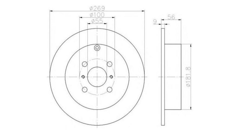 Disc de frana Toyota YARIS VERSO (_NLP2_, _NCP2_) 1999-2005 #2 08A27310