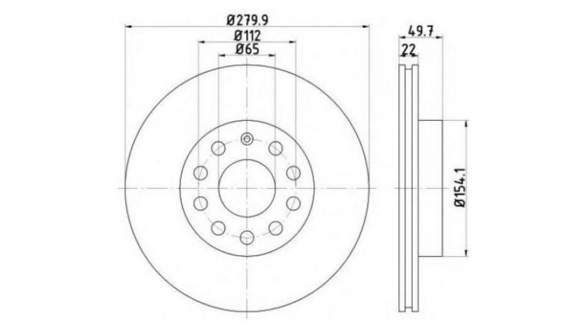 Disc de frana Volkswagen VW CADDY III combi (2KB, 2KJ, 2CB, 2CJ) 2004-2016 #2 0986479098