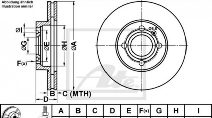 Disc de frana Volkswagen VW GOLF Mk II (19E, 1G1) 1983-1992 #2 06512