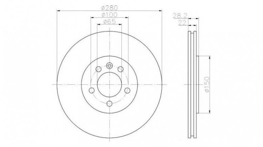 Disc de frana Volkswagen VW GOLF Mk III Estate (1H5) 1993-1999 #2 09557010