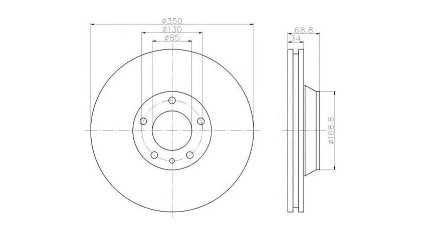 Disc de frana Volkswagen VW TOUAREG (7LA, 7L6, 7L7) 2002-2010 #2 0986479249