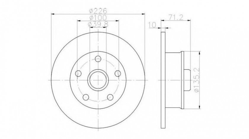 Disc de frana Volkswagen VW VENTO (1H2) 1991-1998 #2 08500520