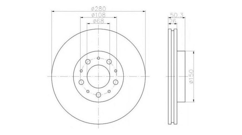 Disc de frana Volvo 960 Mk II combi (965) 1994-1996 #2 09556820