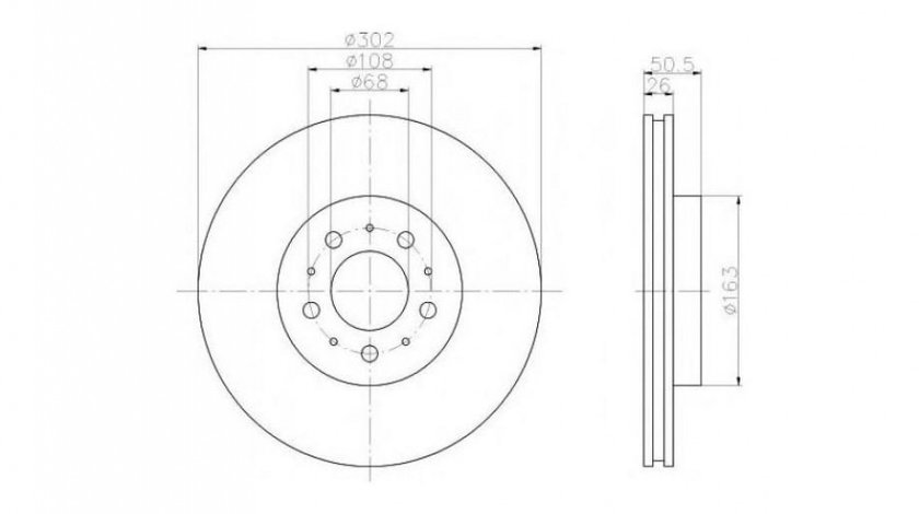 Disc de frana Volvo V70 (LV) 1996-2000 #2 09864210