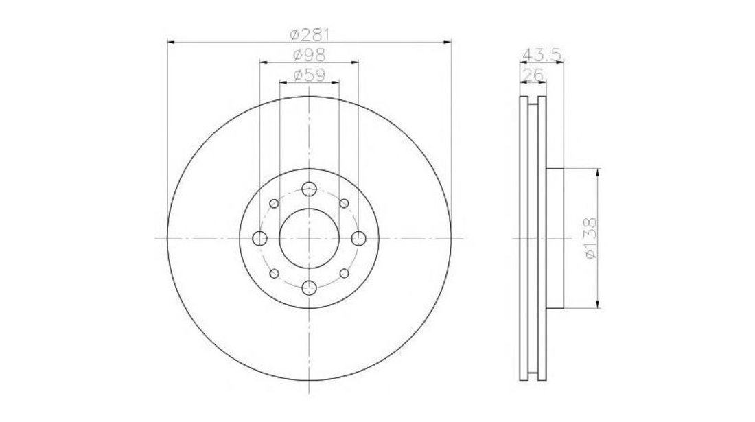 Disc de franare Alfa Romeo MITO (955) 2008-2016 #2 09518030