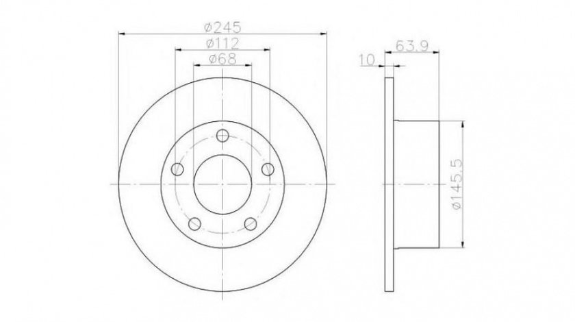 Disc de franare Audi AUDI A6 (4A, C4) 1994-1997 #2 08574310