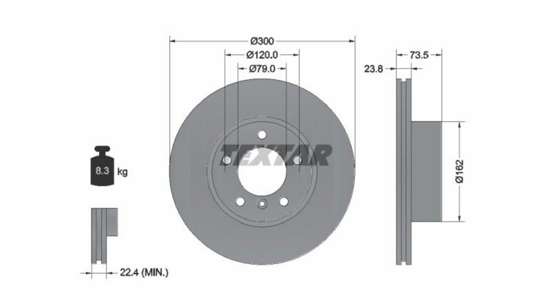 Disc de franare BMW 3 (E90) 2005-2011 #2 0986479216