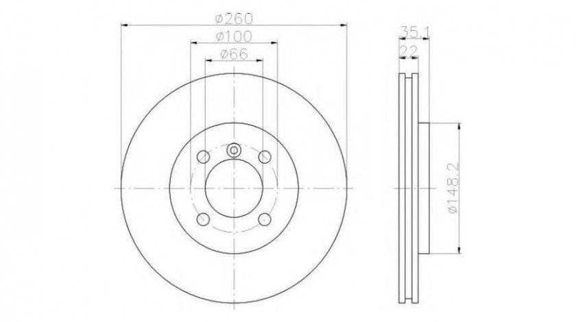 Disc de franare BMW 3 Touring (E30) 1987-1994 #2 010234101199