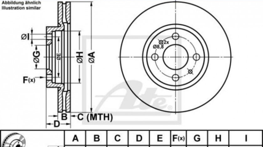 Disc de franare Citroen NEMO combi 2009-2016 #2 09584310