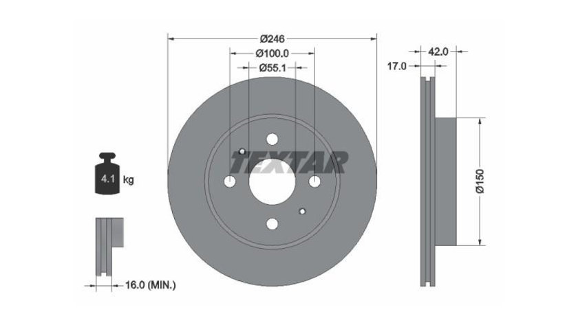 Disc de franare Daihatsu SIRION (M3_) 2005-2016 #2 0986479769