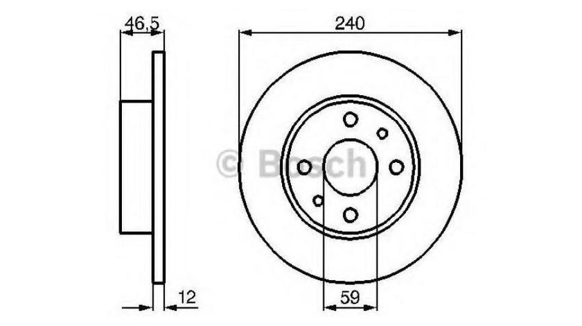 Disc de franare Fiat FIORINO (147) 1980-1993 08475310