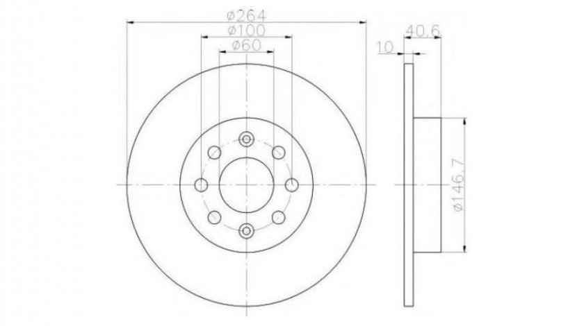 Disc de franare Fiat PUNTO EVO (199) 2008-2016 #2 08946010