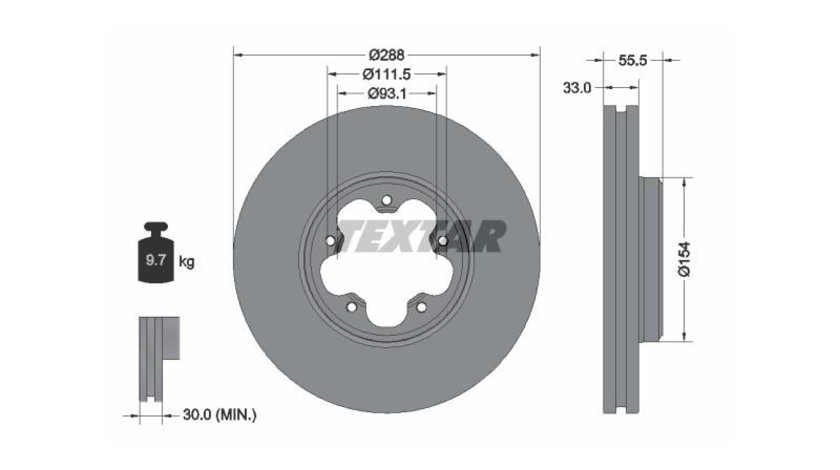 Disc de franare Ford TRANSIT bus 2013-2016 #3 0986479A49