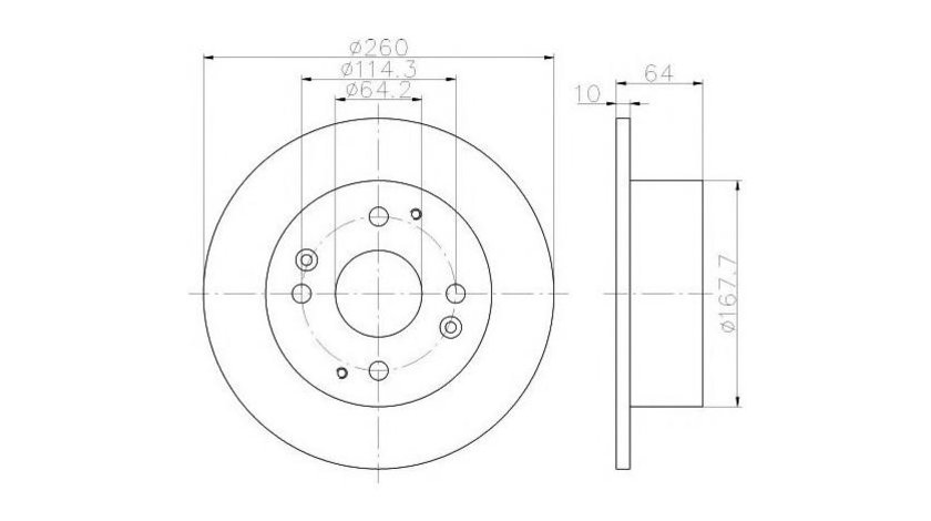 Disc de franare Honda ACCORD Mk VII (CG, CK) 1997-2003 #2 0986479504