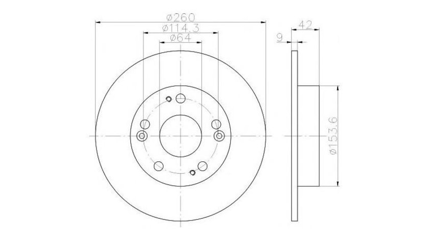 Disc de franare Honda CIVIC VIII Hatchback (FN, FK) 2005-2016 #2 08A14710