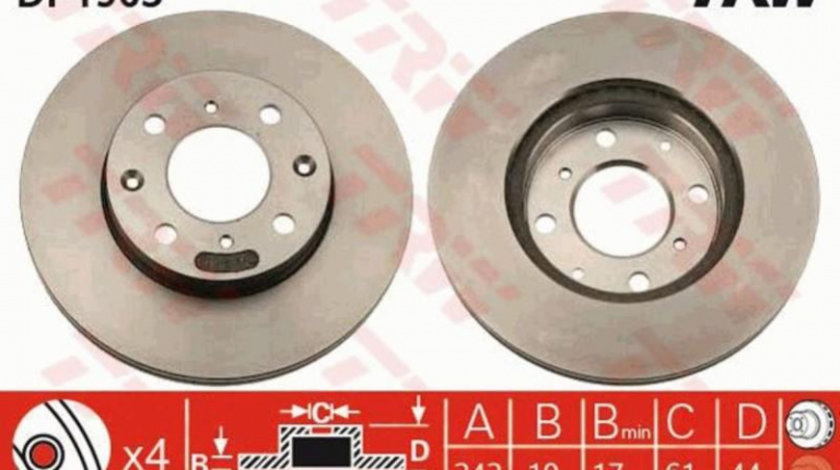 Disc de franare Honda INTEGRA (DA) 1985-1993 #2 09502310