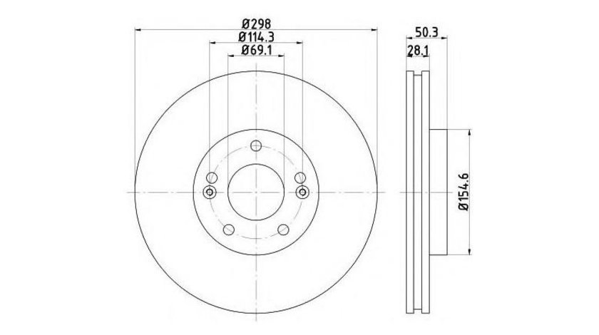 Disc de franare Hyundai SANTA FE II (CM) 2005-2016 #2 355119251