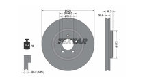 Disc de franare Jaguar XF SPORTBRAKE (CC9) 2012-20...