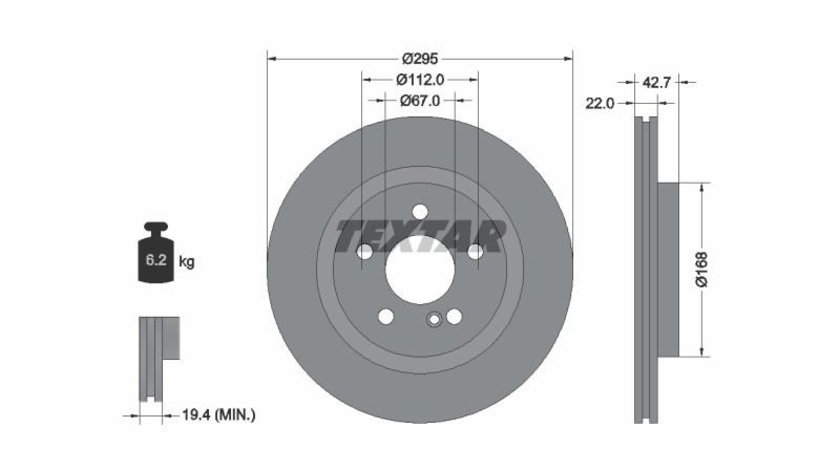 Disc de franare Mercedes A-CLASS (W176) 2012-2016 #2 2464230812